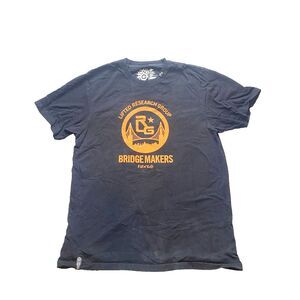 LRG Shirt Womens 2XL Black Orange Oversized Bridge Makers Premium Fit Streetwear